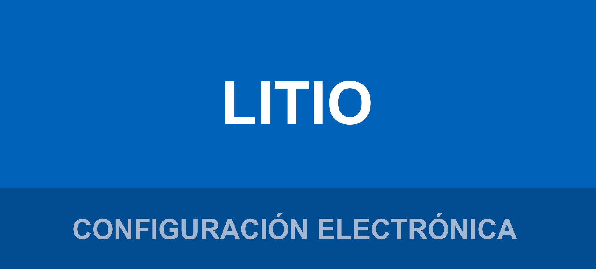Configuración electrónica Elemento Litio